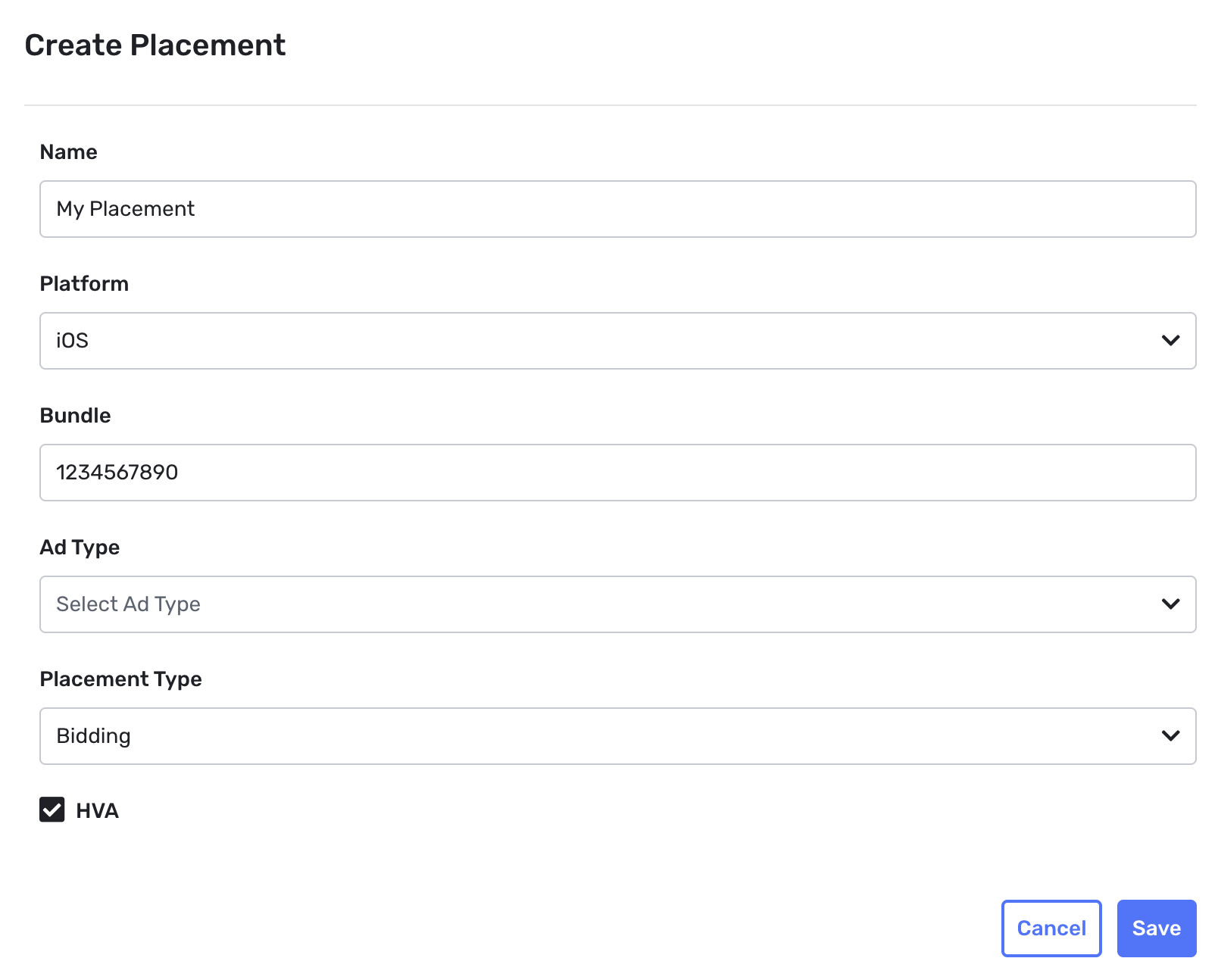 Create Placement
