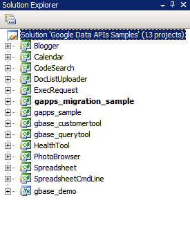 Solution Google Data API