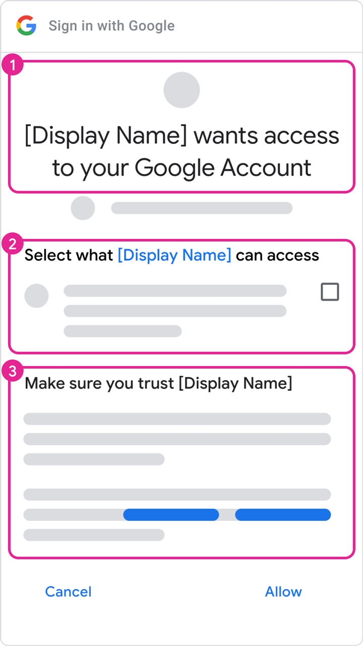 نمونه‌ای از صفحه رضایت‌نامه OAuth.