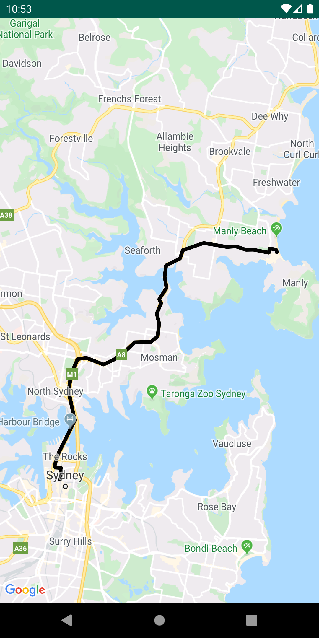 Mapa z zakodowaną linią łamaną