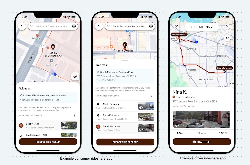Consumer and driver apps Examples of consumer and driver apps