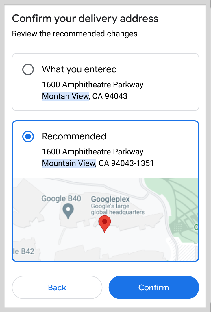 গ্রাহক সংশোধিত ঠিকানাটি নিশ্চিত করতে পারেন।